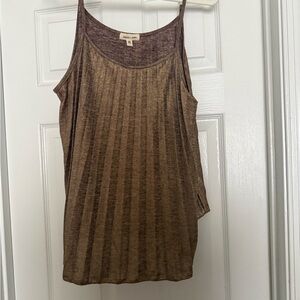 Silence + Noise Gold Striped Camisole